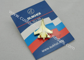 Полный сброс SU-35 умирает закрутить Pin эмали певтера мягкий, штыри отворотом с плакировкой золота для промотирования