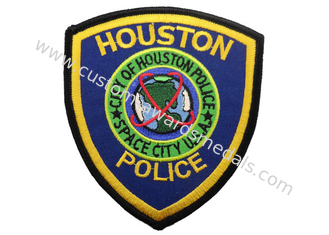 Полиции Huston сплетенные/вышивки латают, изготовленные на заказ заплаты вышивки с утюгом крепили на клею назад сторона
