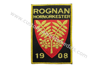Заплата вышивки Rognan, изготовленные на заказ заплаты вышивки с утюгом крепила на клею назад сторона