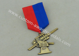 Античное золото награждает медали, медаль наград 3D заливки формы сплава цинка воинское