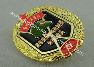 Значки сувенира мягкой эмали военные с сплавом цинка, умирают пораженные значки наград армии
