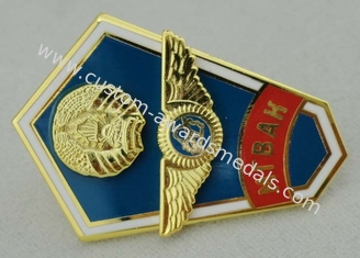 Армия значков сувенира меди/певтера при напечатанное золото