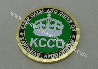 Монетки 2,0 дюймов KCCO изготовленные на заказ воинские латунным умирают плакировка пораженная и золото