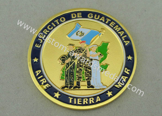 Монетки EJERCITO DE персонализированные Гватемалой заливкой формы сплава цинка и плакировкой золота