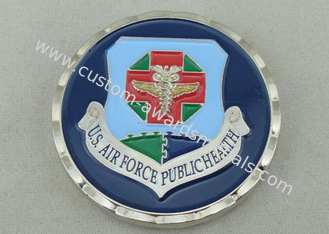 Монетки военновоздушной силы США персонализированные общественными здравоохранениями, заливка формы сплава цинка в размере 1 3/4 дюймов и плакировка никеля