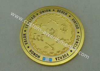Почетность доблести персонализировала монетку, 3D заливкой формы сплава цинка и плакировку золота