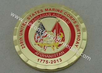 238th Монетка дня рождения морской пехот Соединенные Штаты, омедняет проштемпелеванную плакировку золота 1 3/4 дюймов