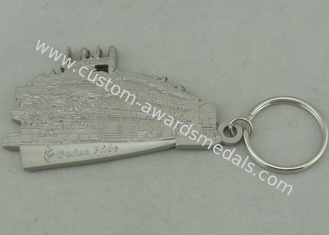 50,8 цинка сплава 3D ключевого кольца mm заливки формы серебра для промотирования