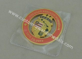 эмаль синтетики золота заливки формы монетки сплава цинка 50.8mm изготовленная на заказ