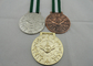 Плакировка 3D серебра и золота резвится медаль с длинней тесемкой для встречи спорта, праздника, наград
