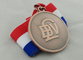 50 mm 3D выгравировали медали тесемки, медаль сувенира Triathlon с тесемкой шеи
