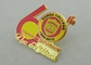 круглое медаль эмали плакировкой золота 3D с мягкой эмалью, Pin фибулы заливки формы