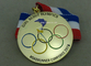 Медали эмали плакировкой золота ОЭМ, олимпийские награды для идущей гонки
