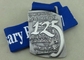 Медали 3Д заливки формы сплава цинка награждают медали спорта, идущие медали эмали ленты марафона