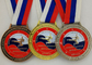 плакировка золота медали эмали сплава цинка 3Д изготовленная на заказ с лентой 900*25 мм