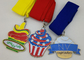 2 медали для спорт, медаль ленты шеи логотипа сторон военной службы