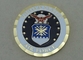 Персонализированная монетка для военновоздушной силы США с медным материалом 2,0 дюйма и край отрезка диаманта
