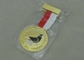 Синтетическая таможня эмали DRF награждает сплав цинка плакировкой золота медалей с медалью тесемки