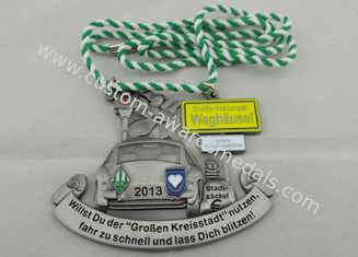 Персонализированное медаль масленицы Waghausel сплава цинка 3D, медали заливки формы с шнуром 2 цветов и страз