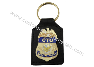 Алюминий оперативного сотрудника CTU изготовленный на заказ, мягкий PVC, кожаная ключевая цепь/подгонял Keychain