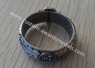 Memorialized кольцо металла значков сувенира с певтером, античным серебром