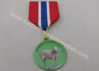 Изготовленное на заказ медаль утюга или подарка сувенира латуни или меди, медаль тесемки офсетной печати без покрывать