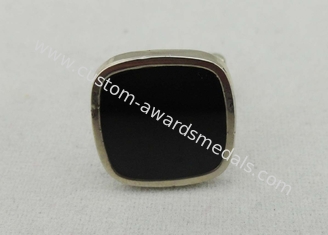 запонка для манжет стерлингового серебра 17 mm квадратная, малая плакировка никеля 3D для компании