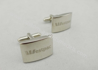 ESTPAC придают квадратную форму запонке для манжет сплава цинка, логосу 21 mm выгравированному лазером для компании