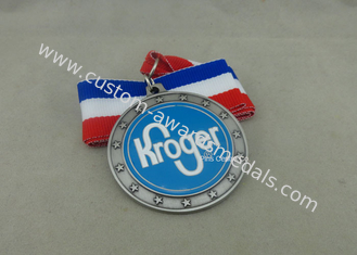 Проштемпелеванные медью мягкие медали ленты эмали, античные серебряные изготовленные на заказ медали для наград
