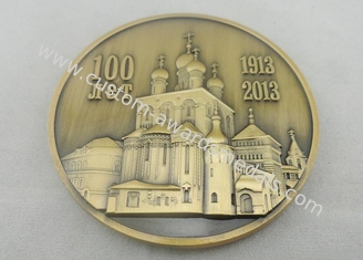 Значки сувенира России сплава цинка с 3D конструируют и античное золото для наград