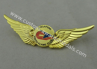 Мягкие значки сувенира клуба летания молодости эмали с плакировкой золота