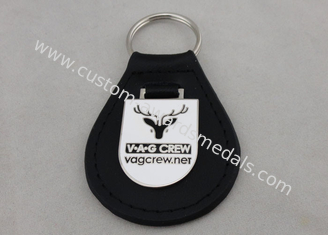 Цепь кожи экипажа VAG ключевая/персонализировала кожаное Keychains с эмблемой