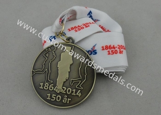 Плакировка медали тесемки печатания встречи спорта марафона античная латунная