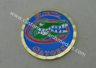 Аллигаторы Флориды 3/4 дюймов персонализировал монетки, латунные умирают пораженный с мягкой эмалью