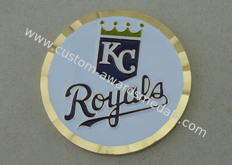 Royals KC персонализировали монетки латунью проштемпелеванной с краем отрезка диаманта и 2,0 дюймами
