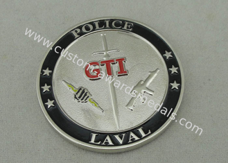 Полиции Laval оцинковывают монетку сплава персонализированную заливкой формы с 1,75 дюймами и плакировкой никеля