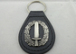 Заливка формы персонализировала кожаное Keychains с эмблемой сплава цинка 3D, античной серебряной плакировкой
