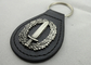 Заливка формы персонализировала кожаное Keychains с эмблемой сплава цинка 3D, античной серебряной плакировкой