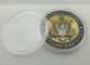 изготовленные на заказ утюг/латунь/медь коммерции 3D награждают монетку с ясной пластичной коробкой