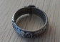 Memorialized кольцо металла значков сувенира с певтером, античным серебром