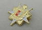 Pin эмали заливки формы 3D мягкий, фибула плакировкой золота сплава цинка на задней стороне