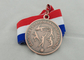 50 mm 3D выгравировали медали тесемки, медаль сувенира Triathlon с тесемкой шеи