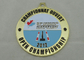 Медаль эмали Ньюа-Брансуик заплывания, плакировка золота, размывание на обеих сторонах