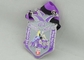 Пурпуровая плакировка никеля медалей тесемки с мягкой эмалью для награды