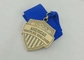 Розовая плакировка золота медалей 70mm тесемки гонки дороги с мягкой эмалью
