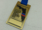Старое бронзовое медаль эмали металла для спорт марафона с отделкой золота