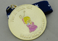 Медаль эмали случаев ража дороги плакировкой золота с тесемкой для встречи спорта