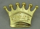крона 3Д латунная вставленным мягким подгонянным логотипом плакировкой золота Пин эмали умирает