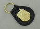 цепь 3D персонализированная NCIS кожаная ключевая с эмблемой плакировкой золота