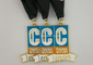 Персонализированные медальоны эмали металла, бежать медали ленты наград для детей